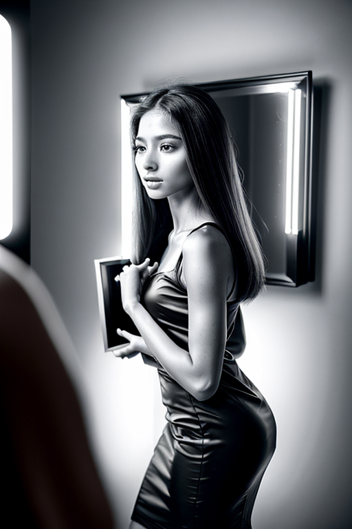 mirror pic girl black blur